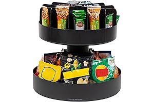 Mind Reader 2-Tier Snack Carousel | Countertop Snack Organizer