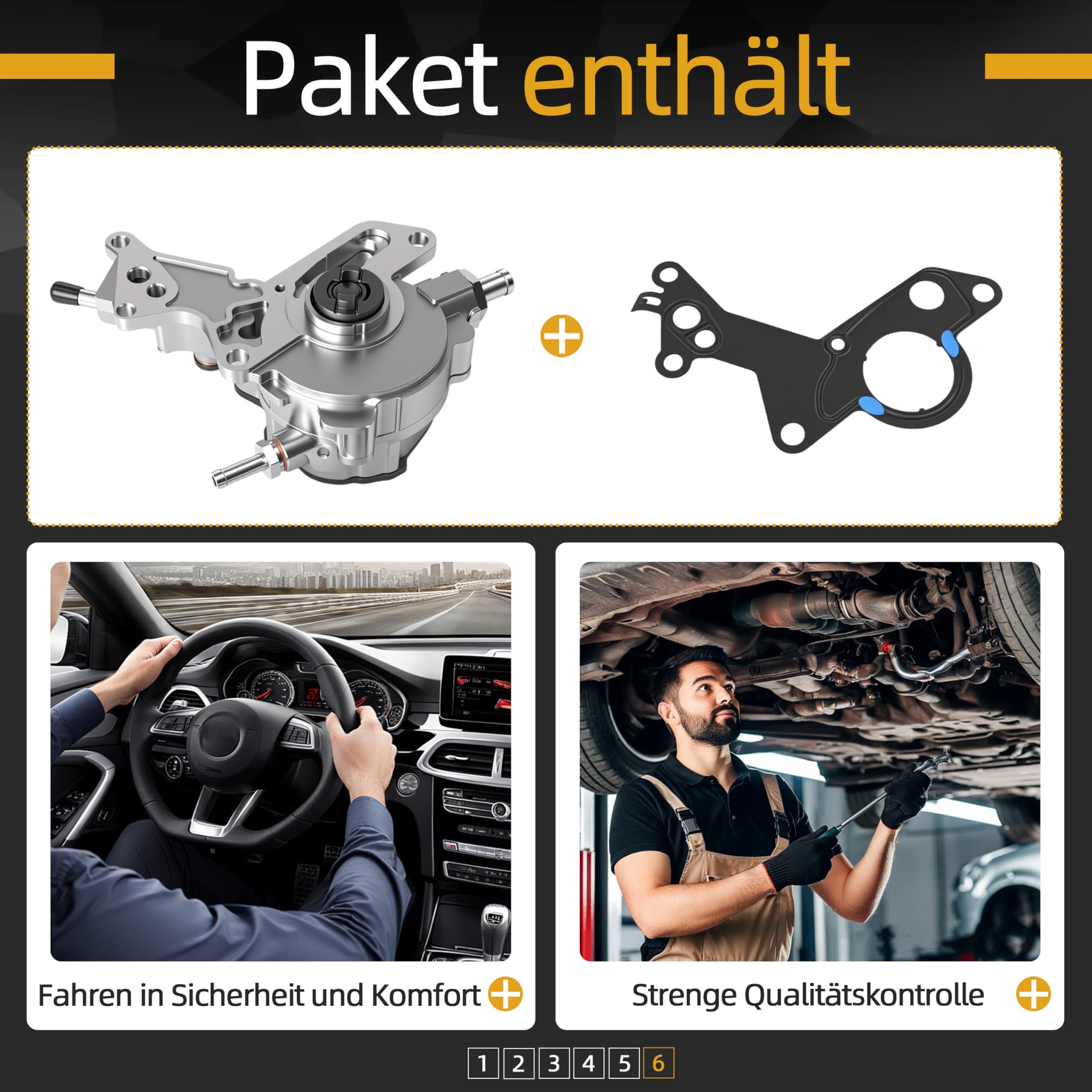 Vakuumpumpe passend für Audi A2 A3 A4 A6, für Ford Galaxy, für Seat Alhambra, für Altea, für Arosa, für Skoda, für VW, Vakuumpumpen-Bremssystem, OE#038145209A, 038145209E