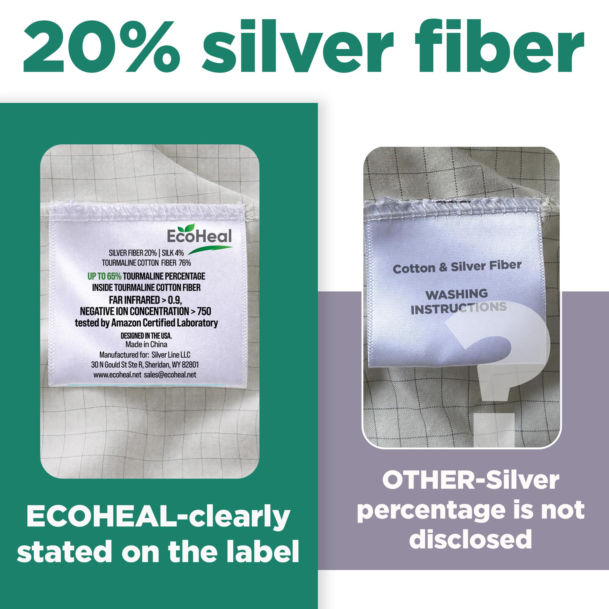 Amazon.co.jp: ECOHEAL 接地シート シルバー繊維20%とトルマリン