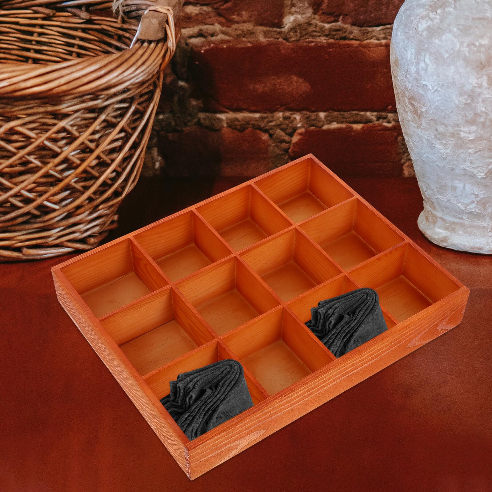 Schubladenorganizer Modernes Design und mit 12 Fächern Vielseitig Einsetzbar zur Aufbewahrung von Socken Unterwäsche und Accessoires im Schlafzimmer