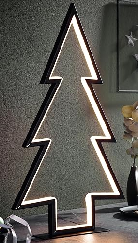 Miniatura 1 de 42 North Árbol de Navidad con luz LED blanca cálida preiluminada de 2 pies con soporte redondo para árbol de Navidad, para exteriores e interiores,