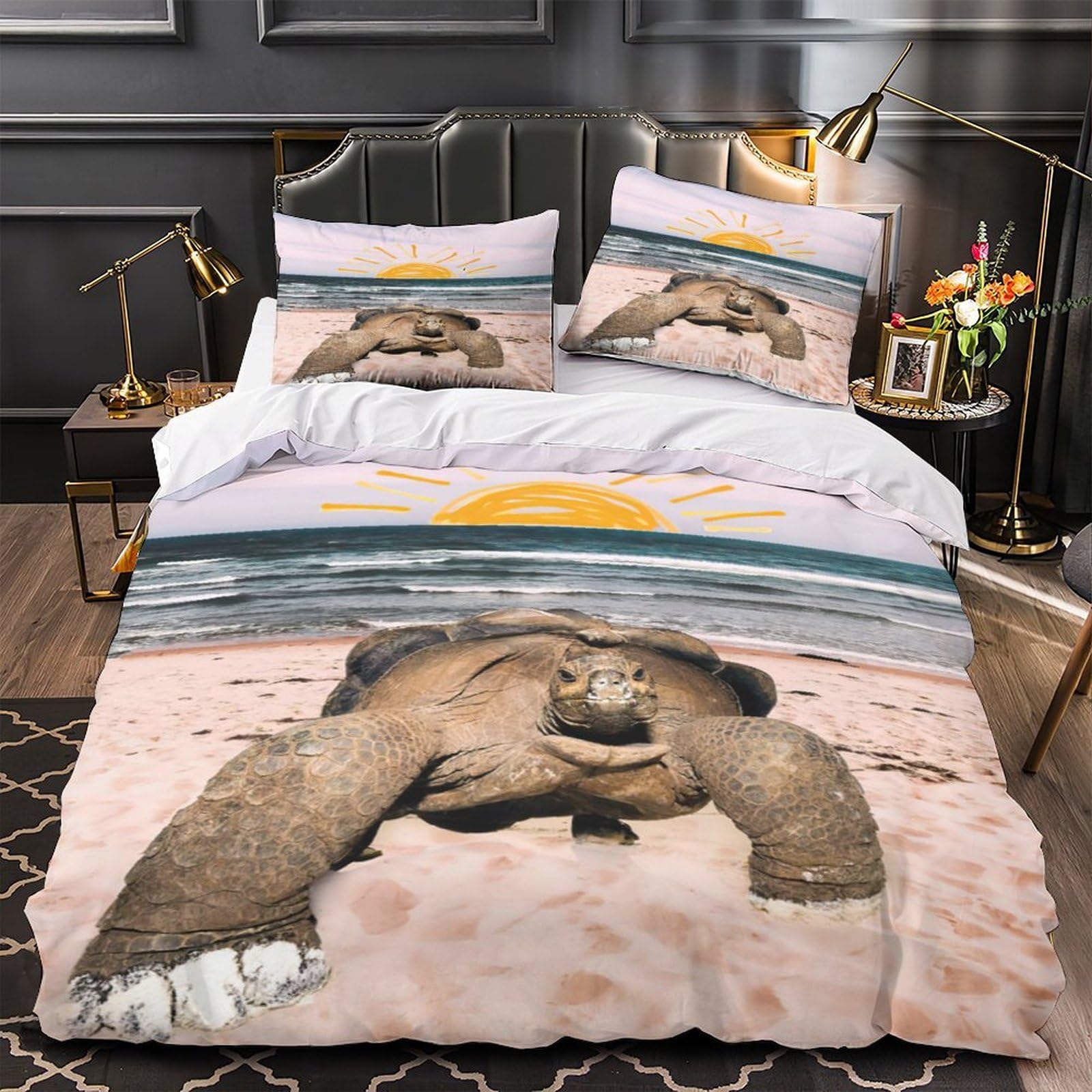 Housse de couette terrain de basket-ball pour une déco de chambre sportive 3D