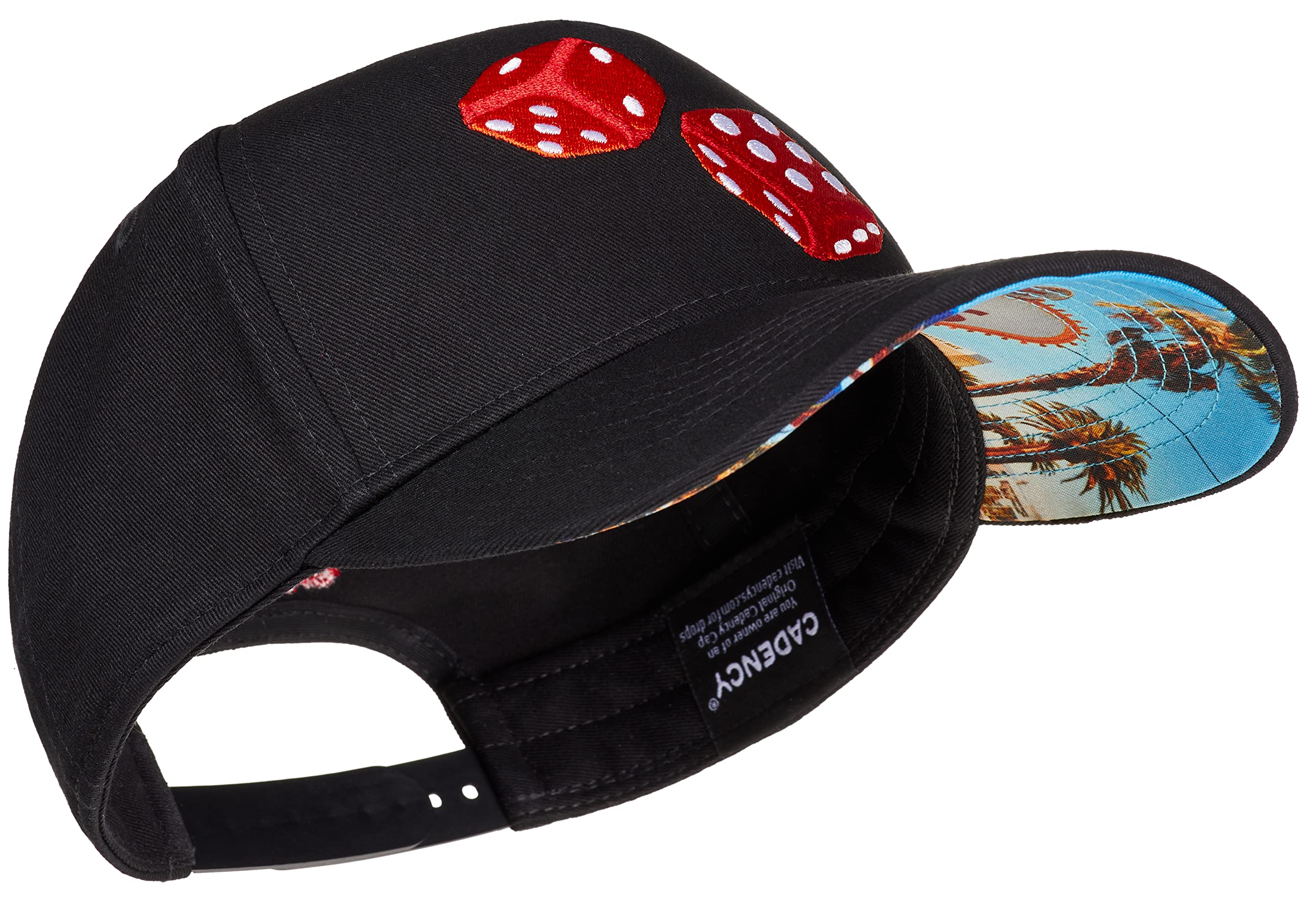 Cadency® Gorra de béisbol Las Vegas Craps, para hombre y mujer, color negro, unisex, talla ajustable, Negro , Talla única