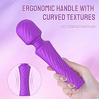 Vista 5 de Potente mini vibrador de tamaño de bolsillo, MEANINS Verna, vibrador de varita con cabeza flexible, varita vibradora con motor silencioso, silicona