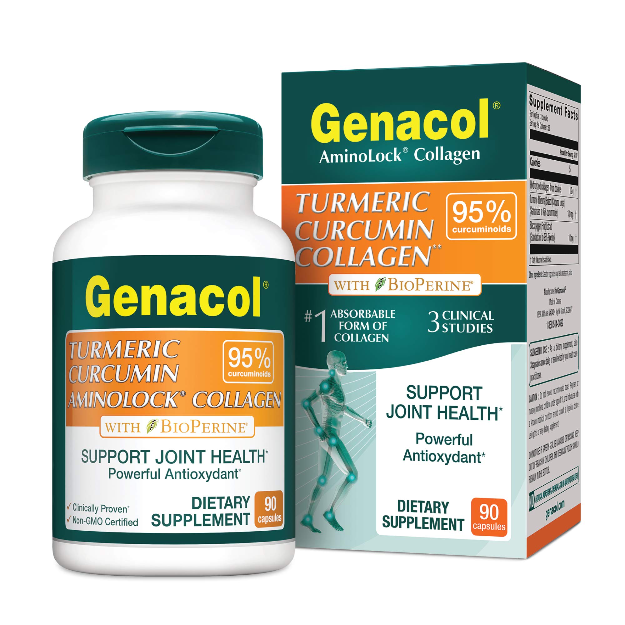 Turmeric Curcumin with Bioperine & Collagen Supplement by GENACOL