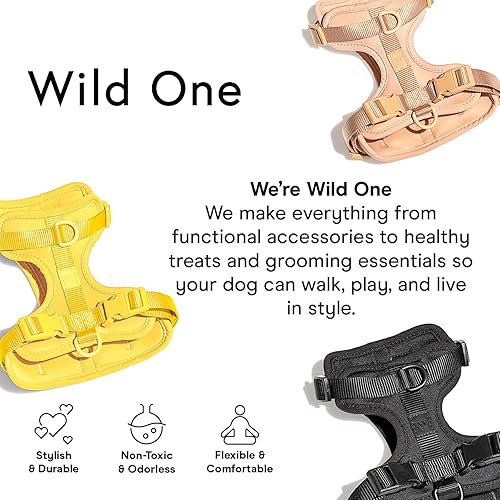 Miniatura 5 de Wild One Arnés para perro, el original sin tirones, arnés para mascotas con 3 clips para correa, chaleco acolchado suave ajustable, cómodo,