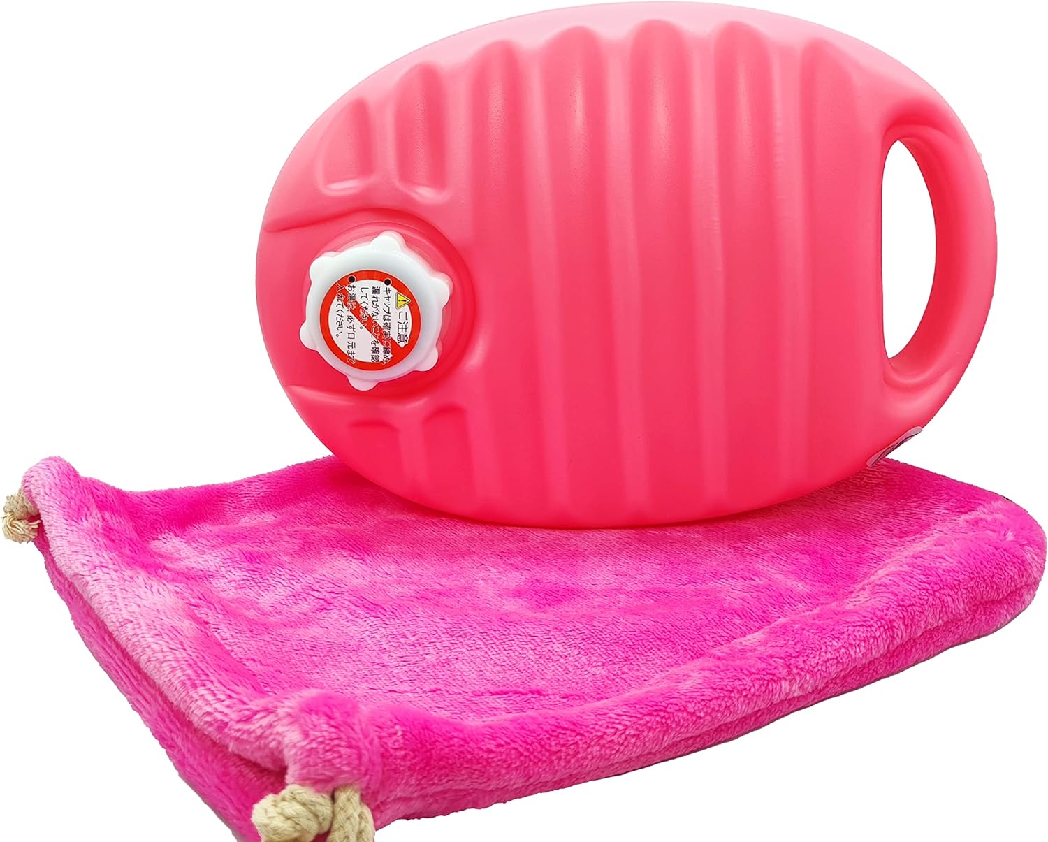 Lightolife Japanese Style Plastic Hot Water Bottle Yutanpo with Microfiber Cover for