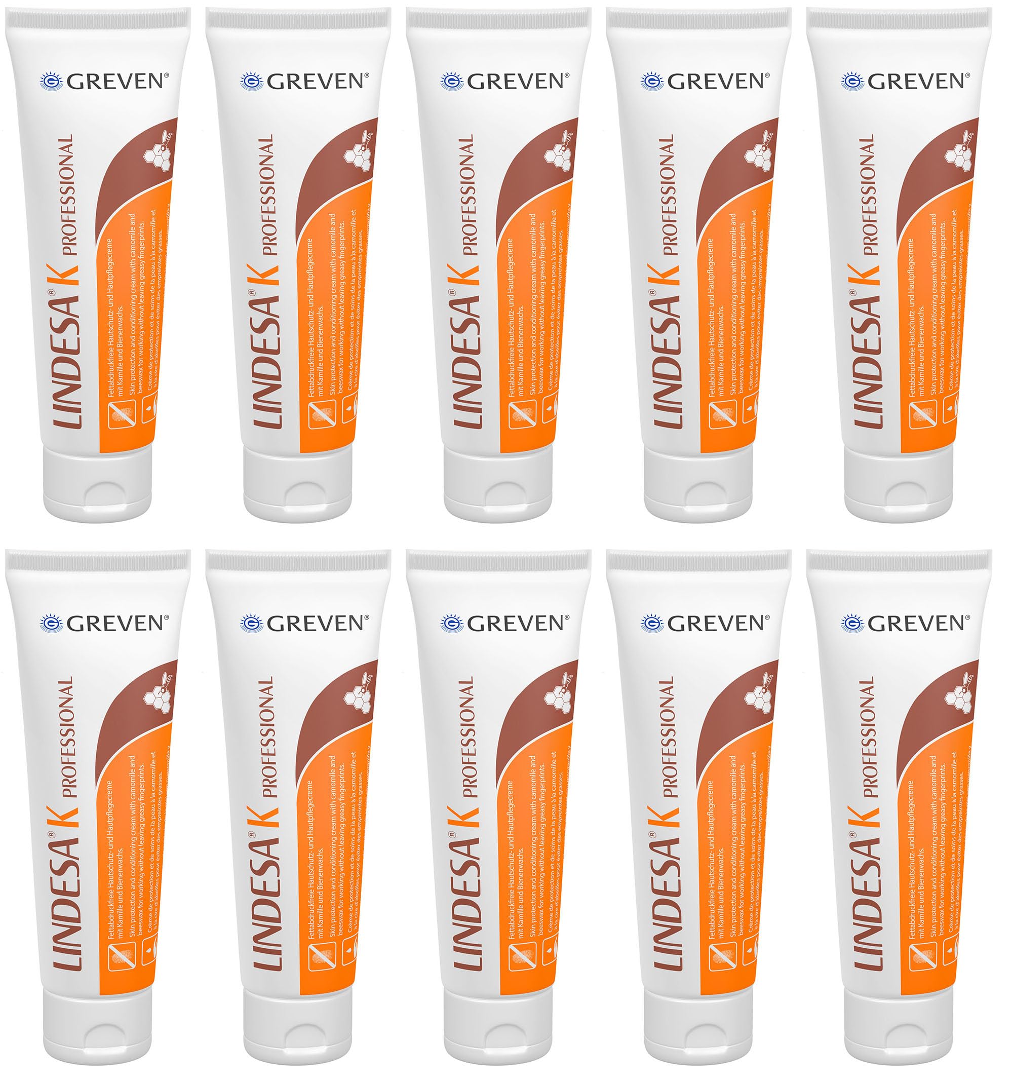 Lindesa K Pflegecreme 10 x 100 ml Tuben