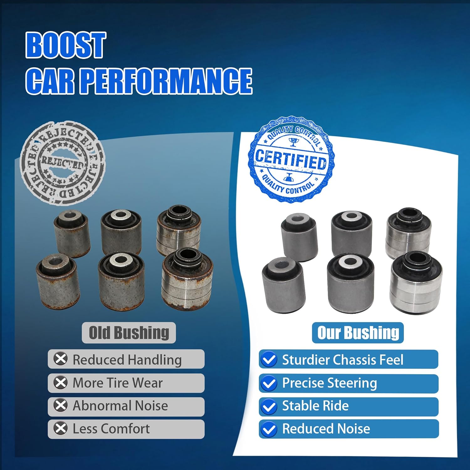 6PCS 5090120AA Suspension Control Arm Bushing Kit Compatible with Jeep Cherokee 2014-2022 Chrysler 200 2015-2017, Replace 5090280AA 5090040AD 05090041AD 5090110A