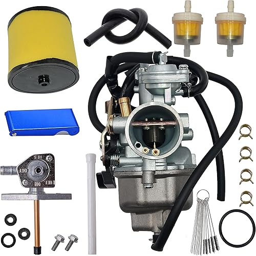 Carburador TRX250 apto para Honda TRX 250 Recon 250 TRX250TE TRX250TM 1997-2001 2002-2007 Carb con filtro de aire y válvula de depósito de