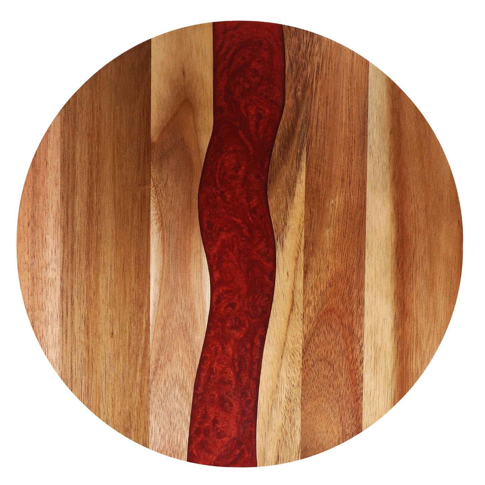 Tabla de cortar redonda de madera para cocina, resistente para carnes y verduras