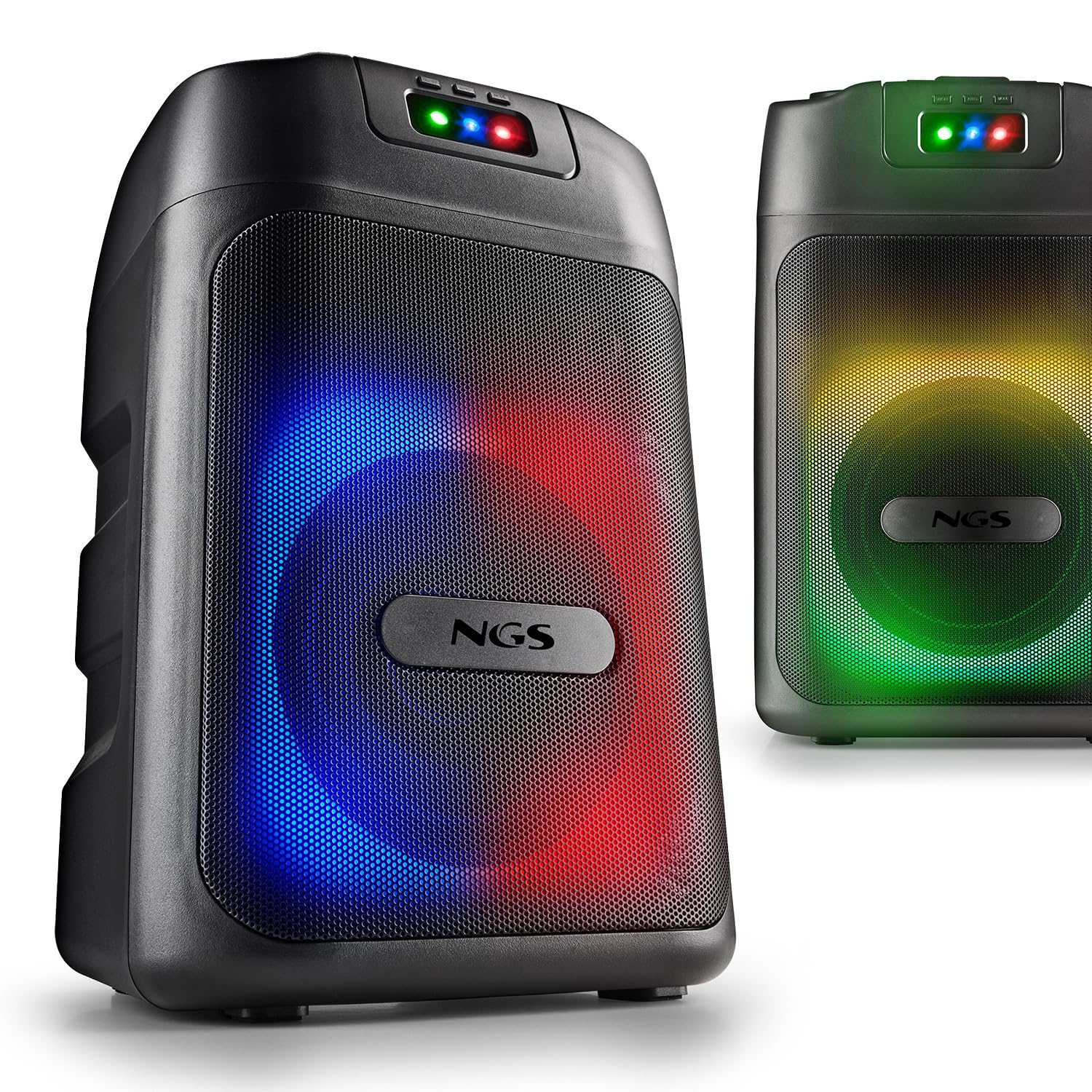 Haut-Parleur Sono Portable WILDCLUB 80W, sur Batterie, Projection de lumières intégré au Rythme de la Musique, Bluetooth USB