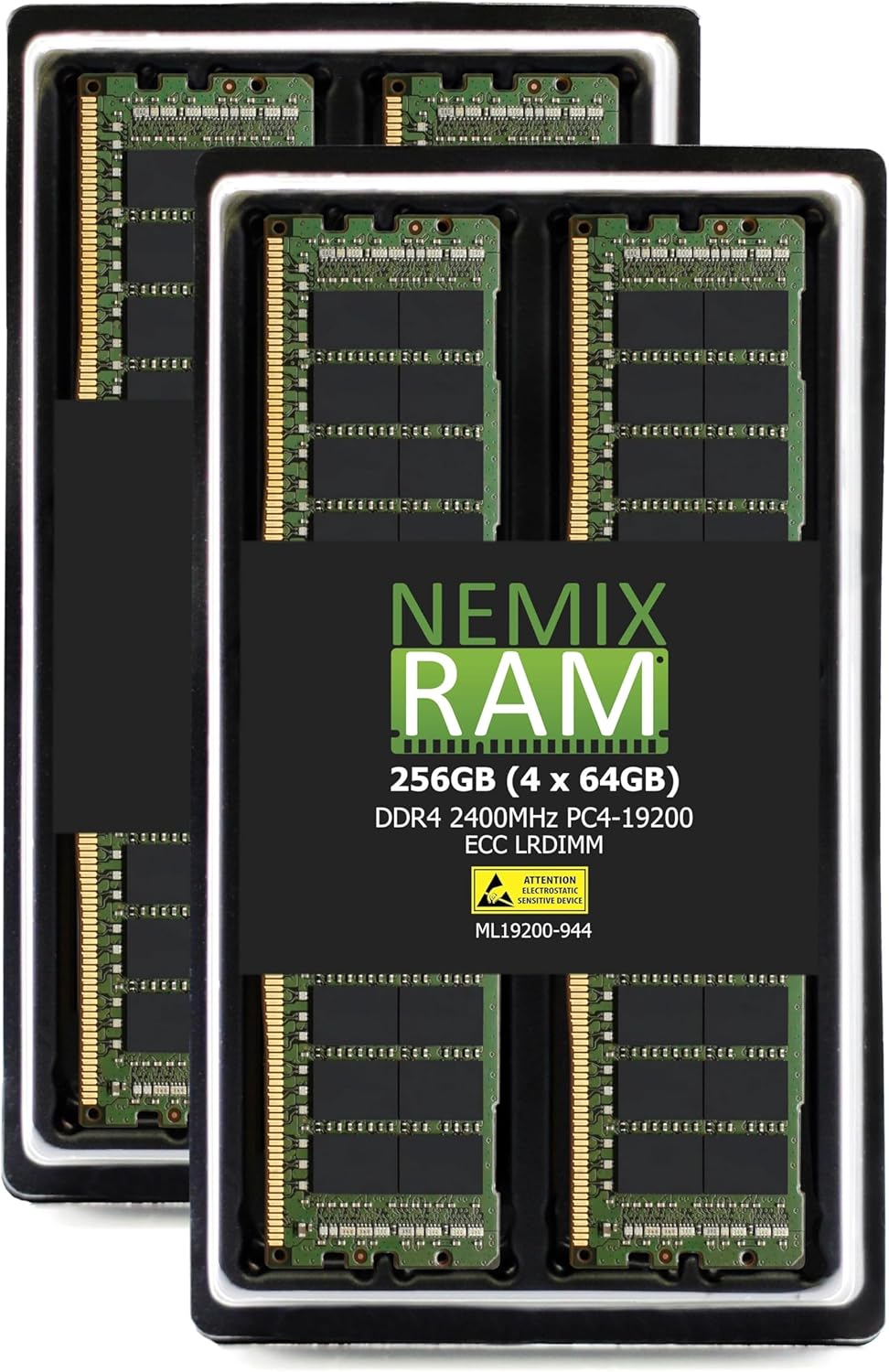 NEMIX RAM 256GB (4X64GB) DDR4 2400MHZ PC4-19200 2Rx4 1.2V CL17 288-PIN ECC LRDIMM Load Reduce Server Memory KIT Compatible with ASRock Rack ROMED8-2T AMD EPYC Motherboard