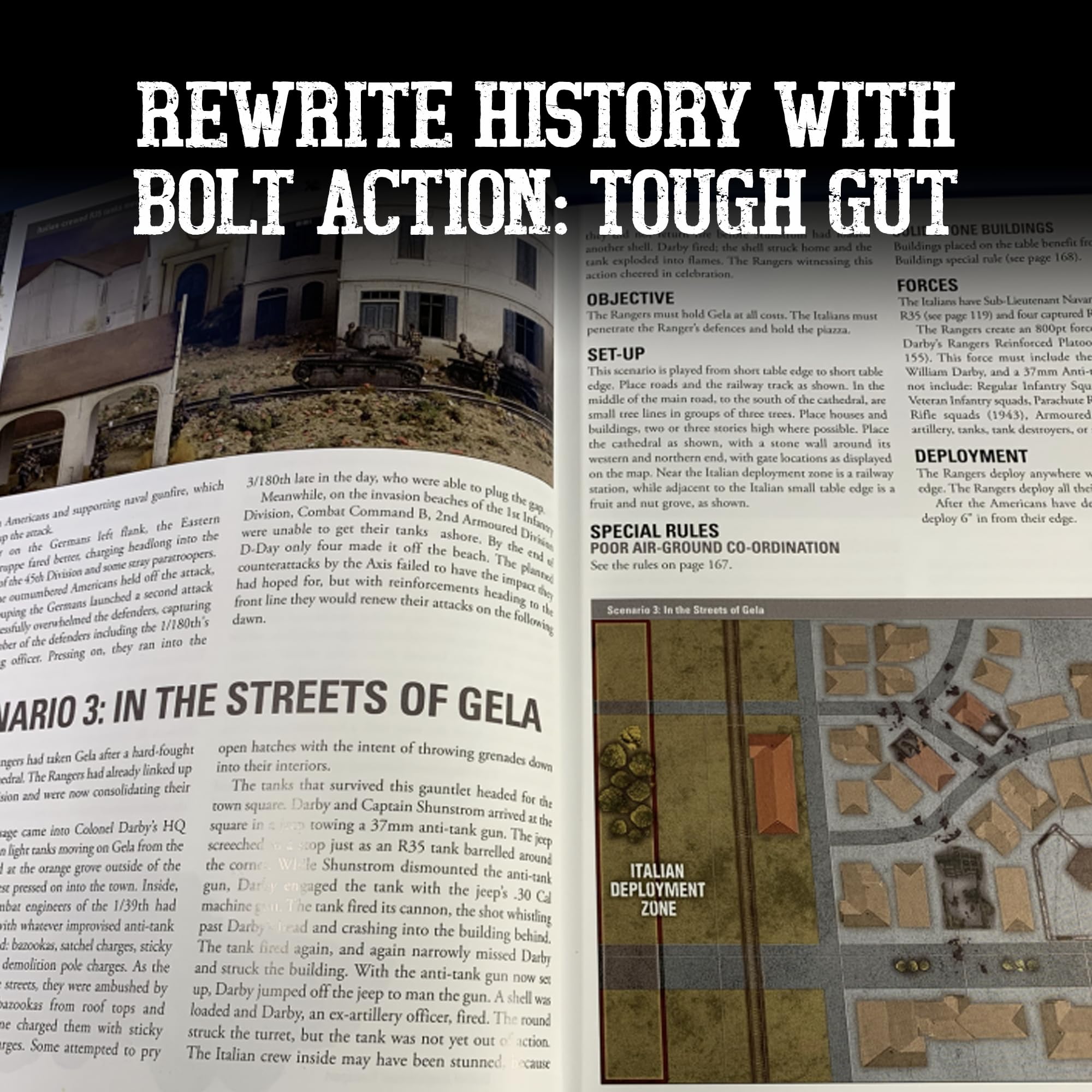 Wargames Delivered Bolt Action Campaign: Tough Gut Book- Immergiti nel grintoso realismo della seconda guerra mondiale con un impegnativo libro della campagna Impegnati in feroci battaglie, comanda le