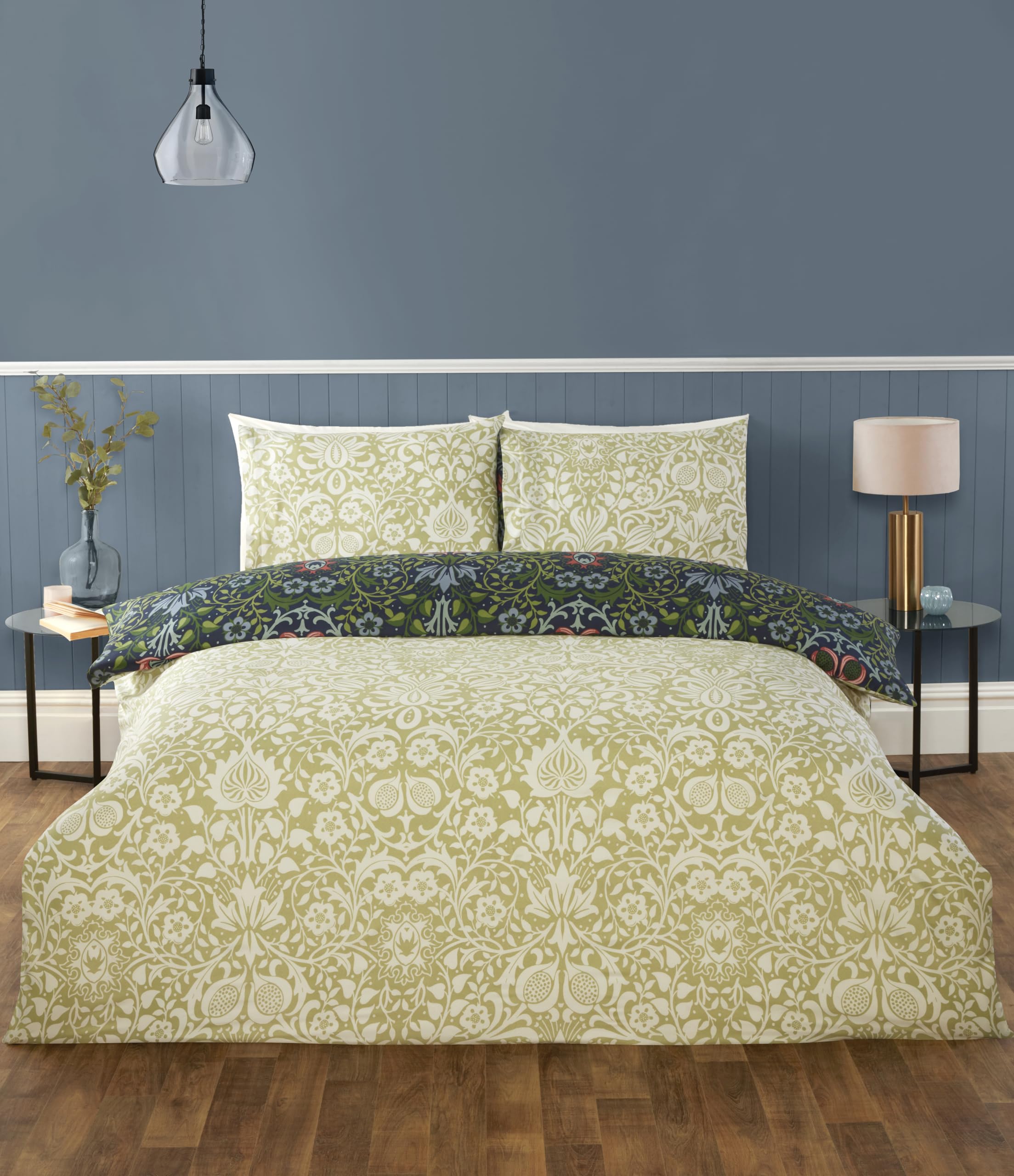 Rapport home Heritage Floral Double Bedding Set, Navy - Image 4