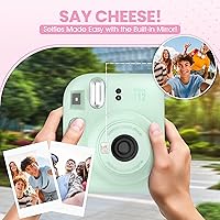 Vista 3 de Fujifilm Instax Mini 12 Instant Camera Mint Green + Minimate Custom Designed Case + Fuji Instax Film 10 Sheets & Photo Album