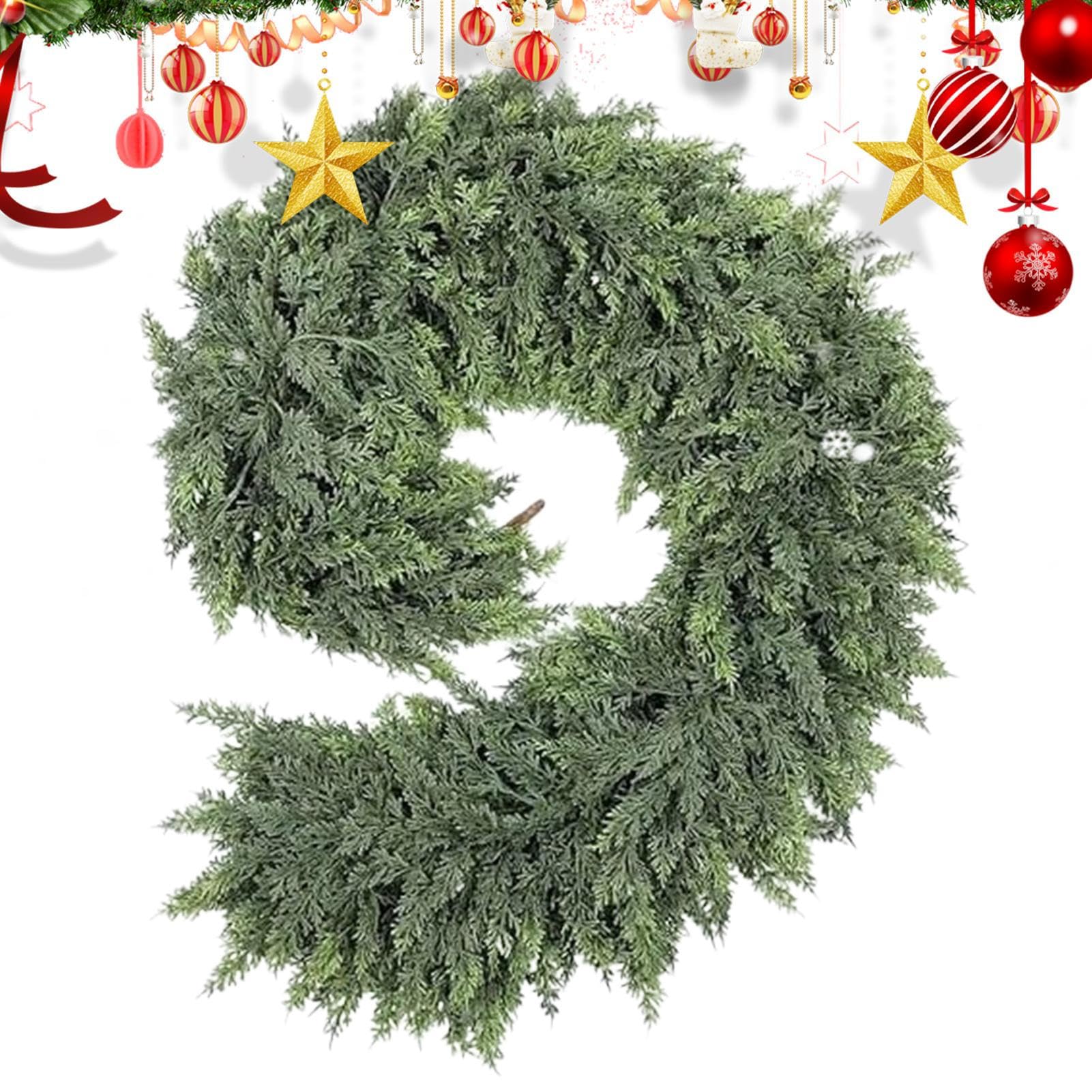 Guirnalda de Pino para Navidad Guirnalda Artificial Realista de Follaje | y Decoraciones para Chimenea, , Festival, Pared, Exterior, Interior, Mesa, Boda, Ventana, Repisa,