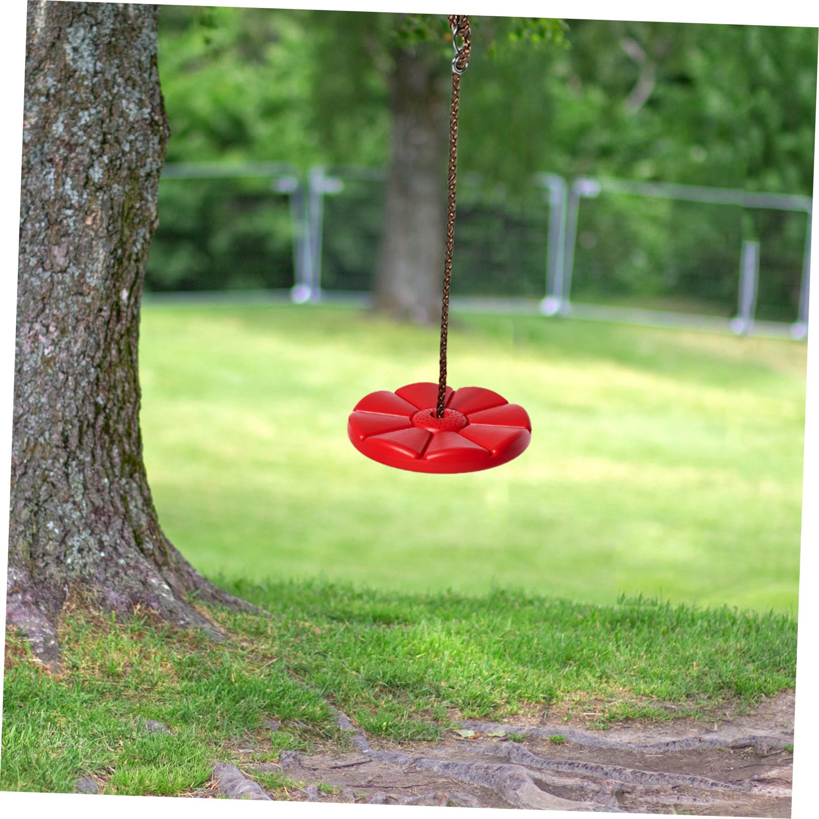 Petal Outdoor Tree Swing Set for Plastic Disc Swing with Adjustable Height Easy Installation Backyard Playground Equipment for Children
