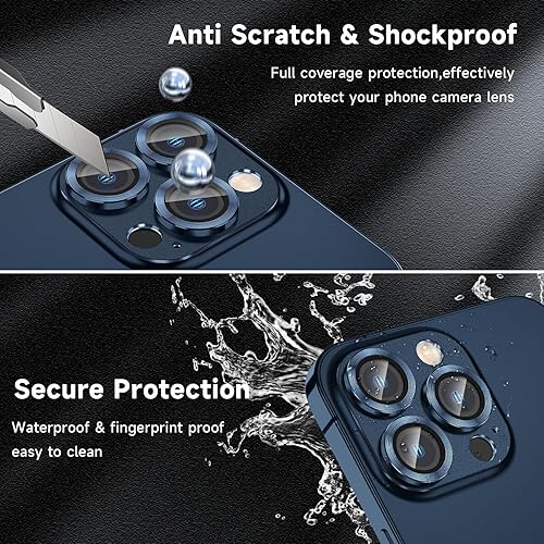 Miniatura 5 de Protector de lente de cámara para iPhone 15 Pro MaxiPhone 15 Pro, vidrio templado 9H anti rayones Ultra HD, cubierta protectora de pantalla de
