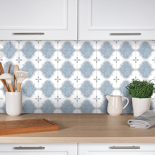 Miniatura 9 de SVNOOC Adhesivos para azulejos autoadhesivos de 6 x 6 pulgadas, adhesivos decorativos de pared para cocina, baño, azulejos, impermeables, extraíbles