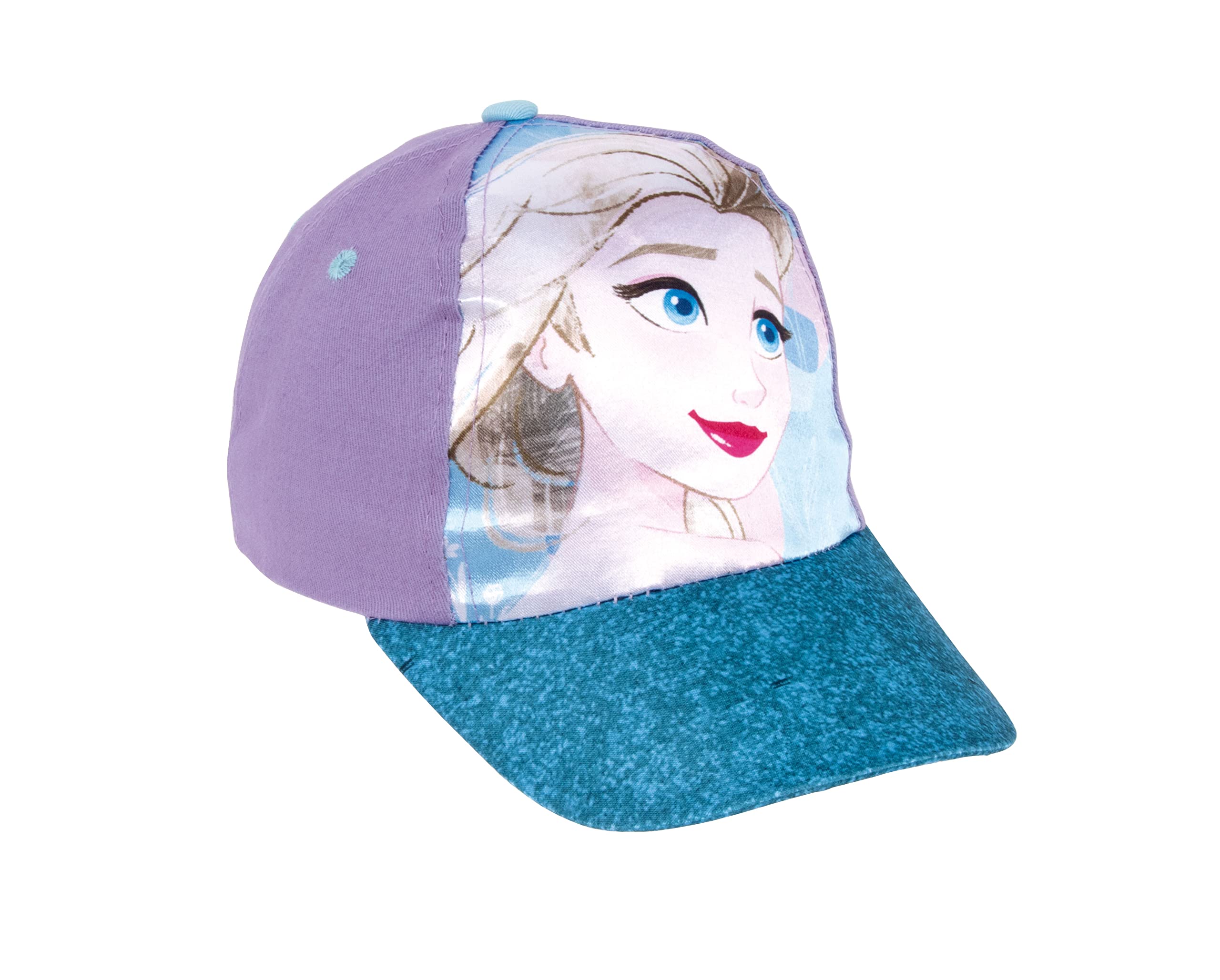 Disney Elsa Gorro para Niñas, Diseño Frozen, Gorra de Verano Infantil, Regalo para Niñas, Gorra Ajustable | Lila