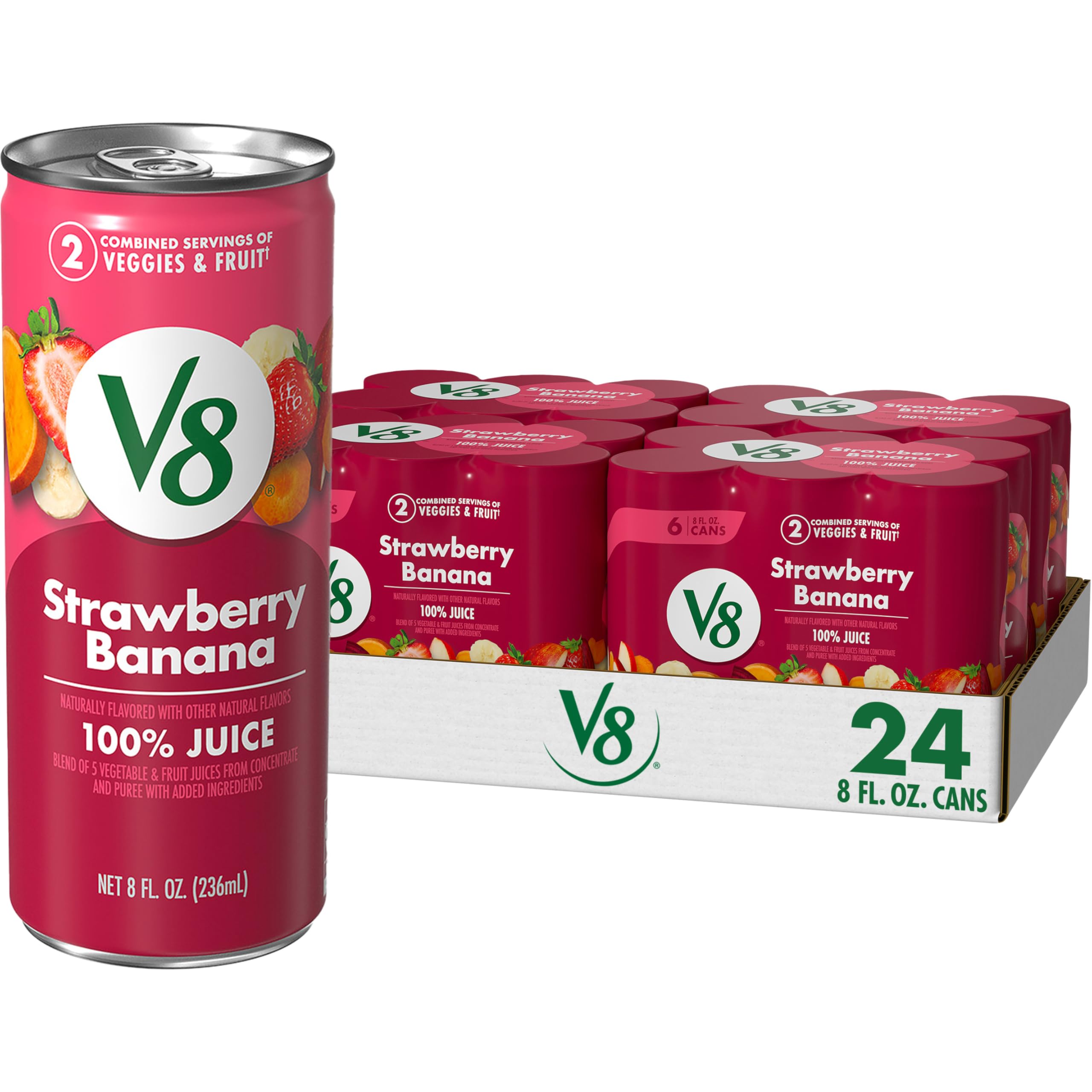Amazon.com: V8 Strawberry Banana 100% Fruit and Vegetable Juice, 8