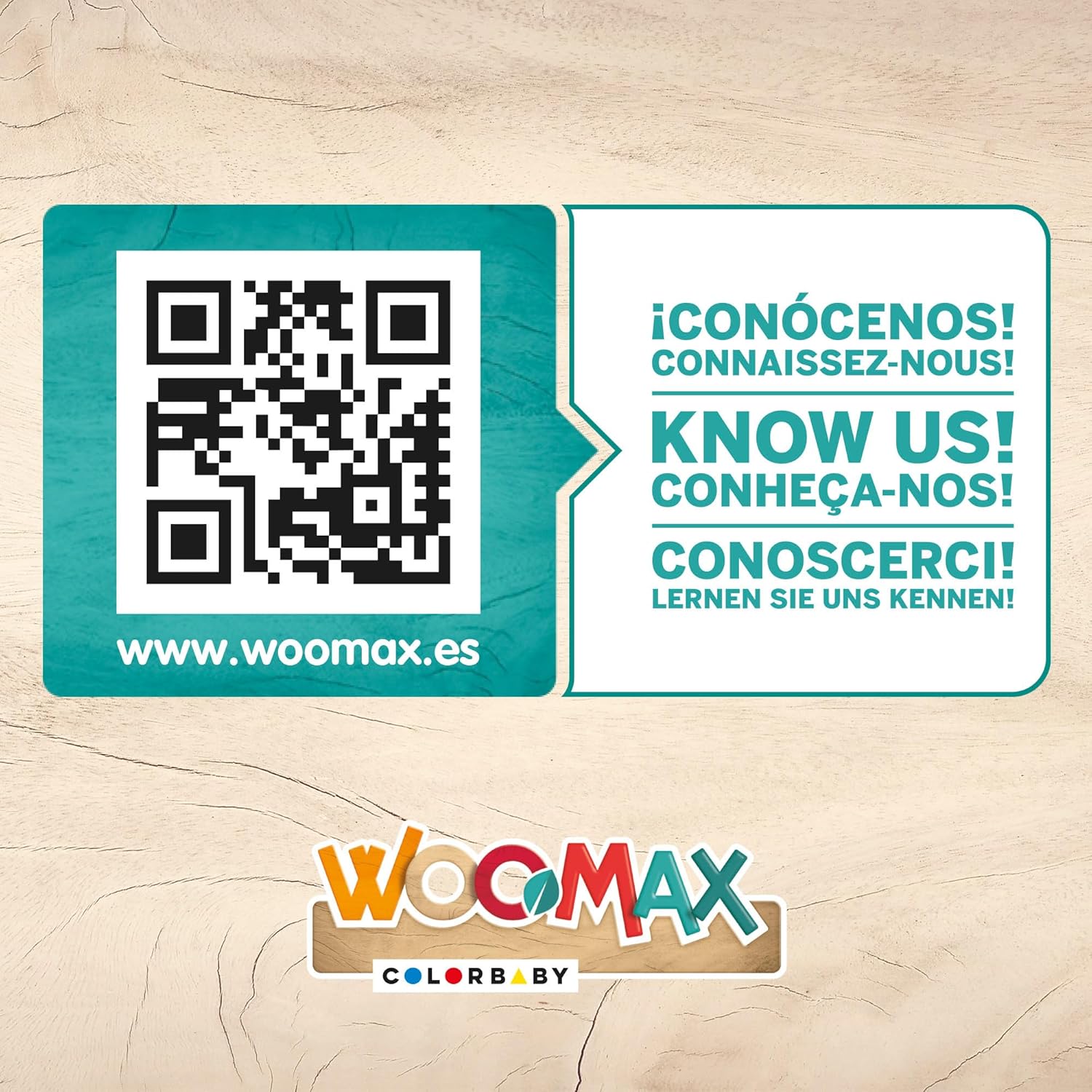 WOOMAX- Set of 2 Wooden Meal Boxes (Colorbaby 46471)