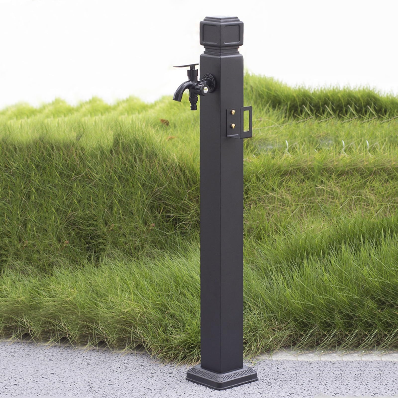 XDLEDMKIZ Water Spigot,Freestanding Garden Water Column with Faucet, Outdoor Vertical Square Water Dispenser Hydrant for Irrigation and Washing
