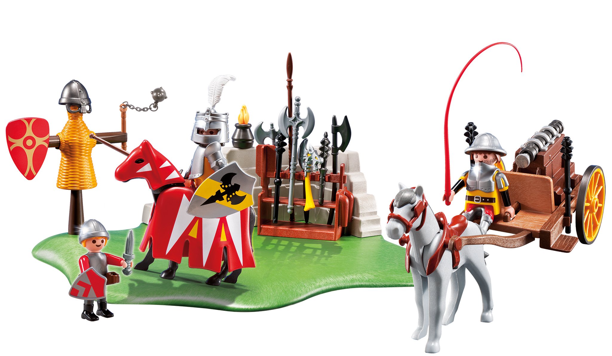 PLAYMOBIL 5168 jubileuszowy kompaktowy zestaw turniej rycerski z wózkiem armatnim