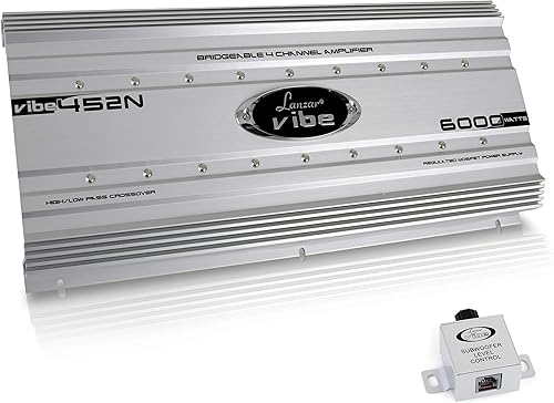 Lanzar Audio para coche, Amplificador de audio para automóvil, Amplificador estéreo para automóvil, 6,000 vatios, 4 canales, amplificador Mosfet,