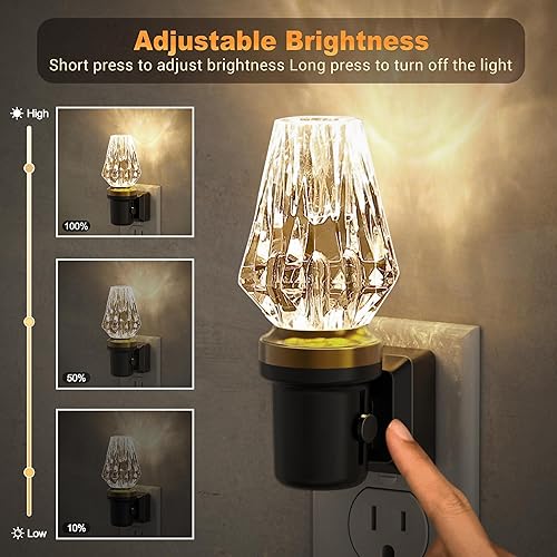 Miniatura 2 de JandCase Luz nocturna, luces nocturnas enchufables a la pared, luz nocturna moderna con sensor de luz de encendido automático, luz nocturna