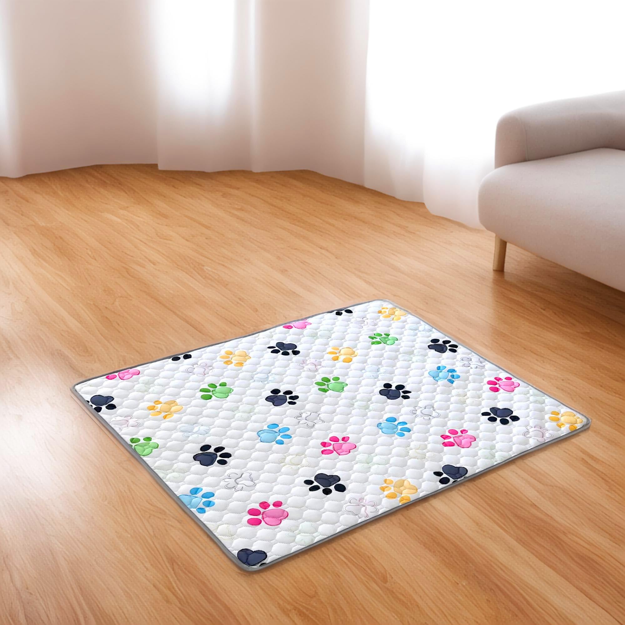 Lot de 2 tapis hygiéniques lavables pour chiens, super absorbants, réutilisables pour l'apprentissage de la propreté, le sol, le canapé, le lit et la cage, 80 x 90 cm
