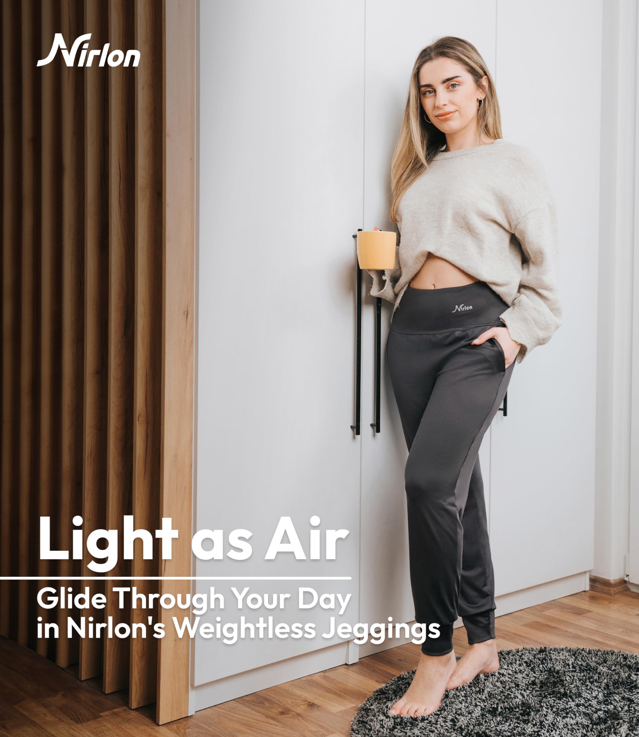 Condition photo showing New/Like New for Nirlon Women's Lightweight Joggers Lounge Pants