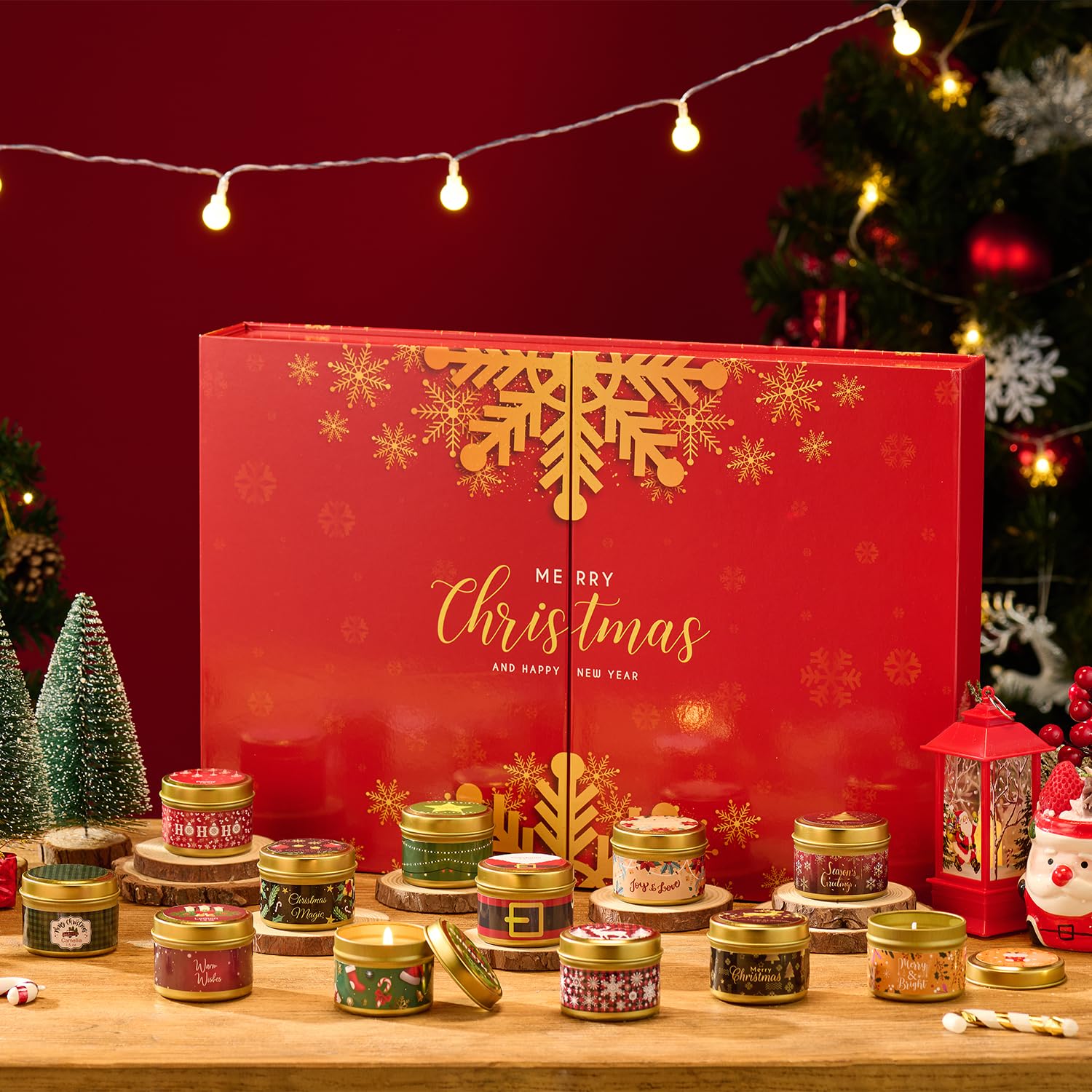 Kerzen Adventskalender 2026 Frauen Männer | Adventskalender Duftkerzen Weihnachtskalender mit 24 Duftkerzen, Weihnachtskalender Geschenk für Erwachsene und Paare