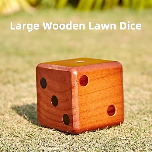 Miniatura 9 de Juego de dados gigantes de madera para patio, juego grande de yatzee de césped con marcador - juegos de playa al aire libre para adolescentes,