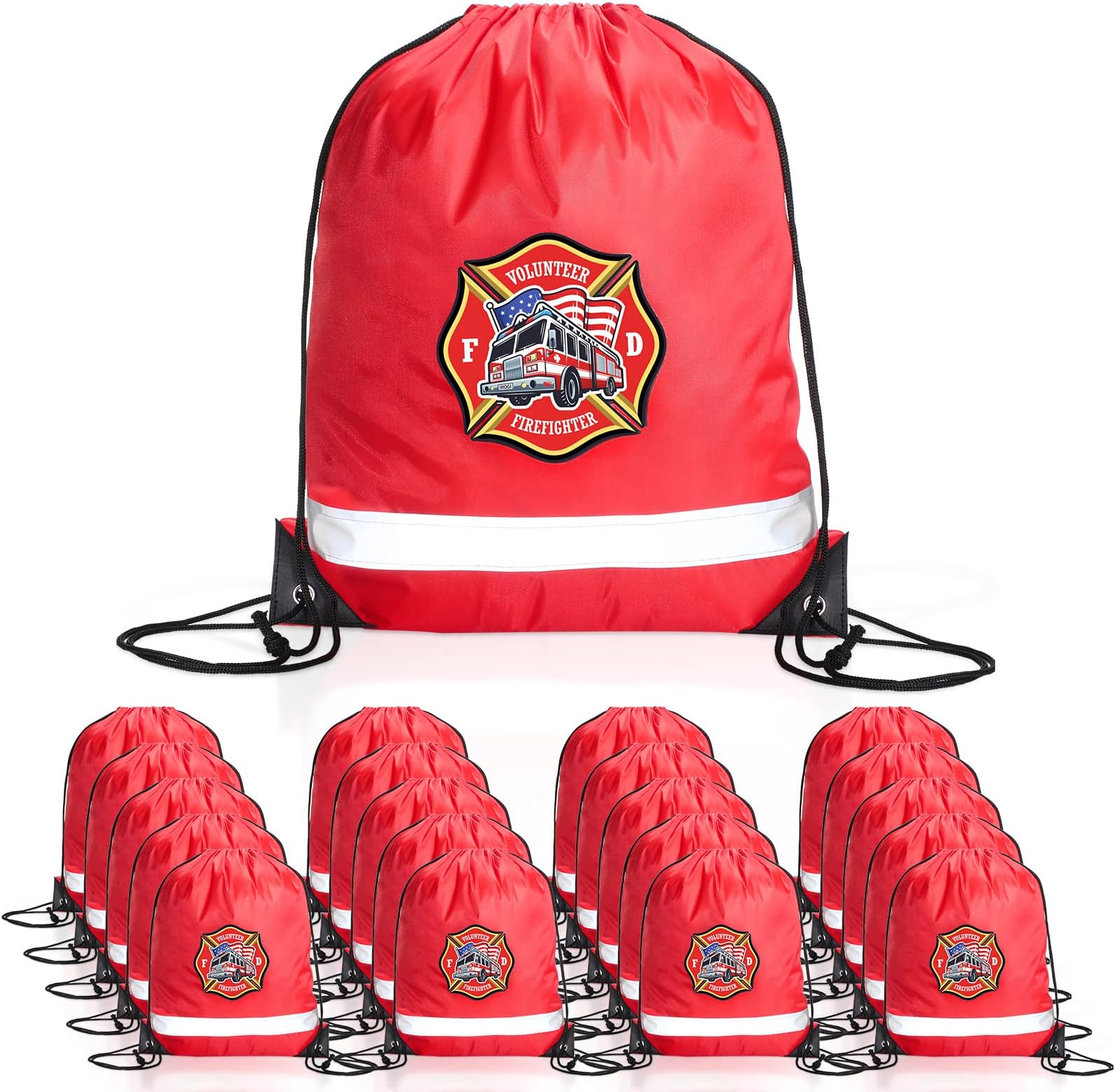 Xinnun20 Pcs Drawstring Backpack, 13.39 x 16.54 Inch Bag Party Favors Birthday Supplies