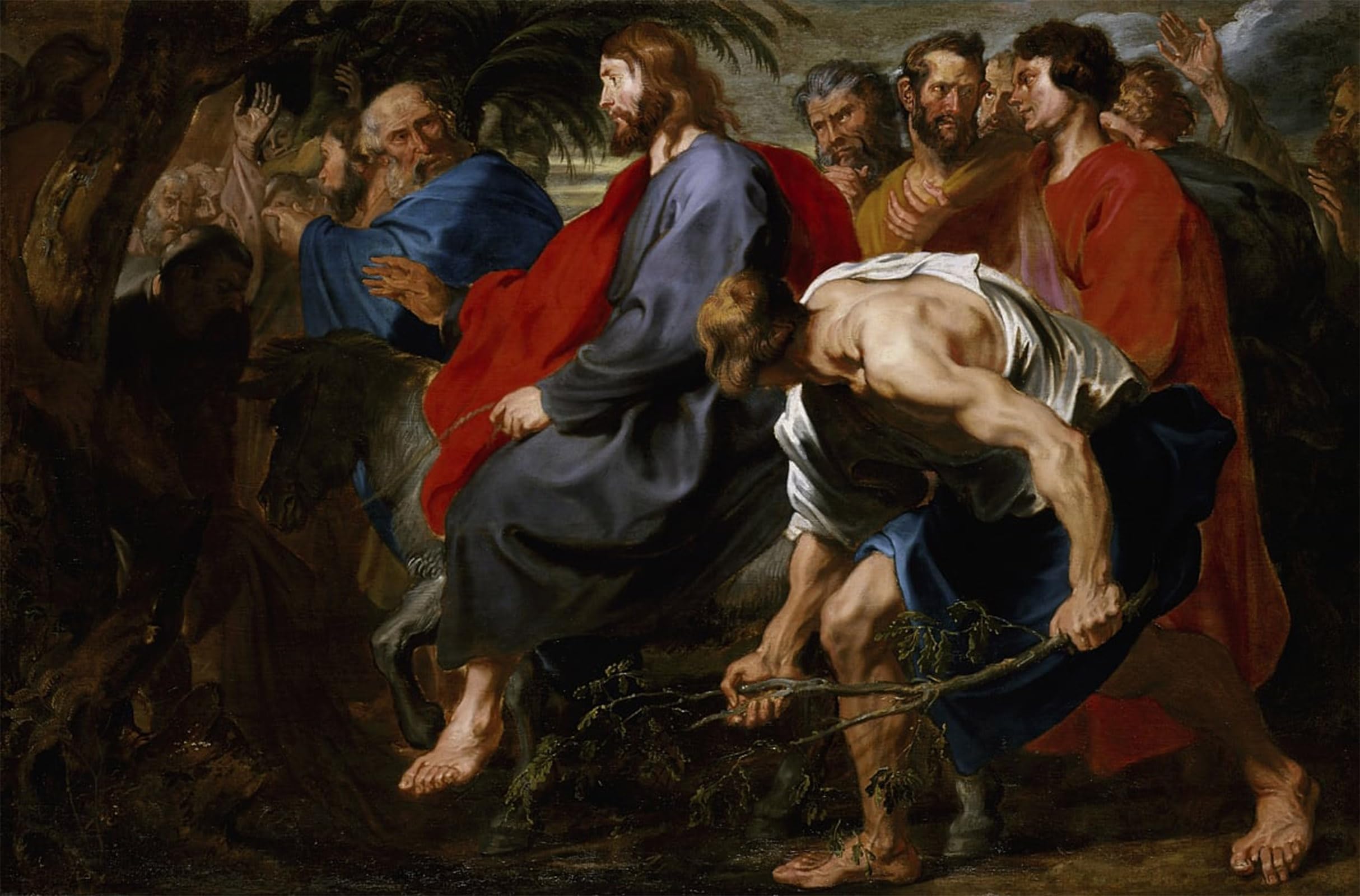 SERENDIPITP Vintage Wall Art Canvas Nordic Poster Canvas Print Picture Entry of Christ Into Jerusalem by Anthony Van Dyck Wall Art Poster for Home Decor 60x90cm