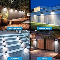 Vista 6 de Peasur [6 Packs] Solar Lights Outdoor Motion Sensor Solar Security Lights Waterproof with 3 Lighting Modes Solar Powered Wall Lights Outside for