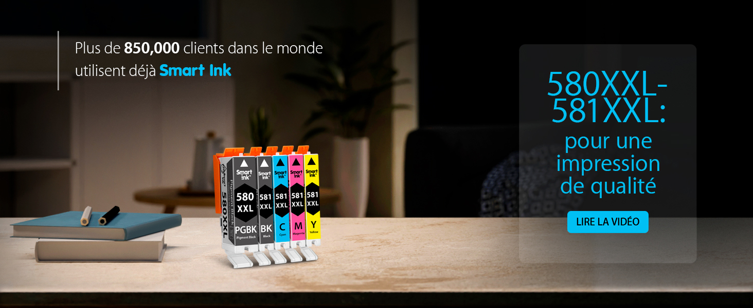 D&C PGI-580XXL CLI-581XXL Compatible Pour Canon 580 581 Cartouches D'encre Pour Canon Pixma TS6150 TS6151 TS8150 TR8550 TS8250 TS6250 TS9150 TR7550 TS8151 TS8251 TS8252 TS9155 TS9550 (Pack De 5