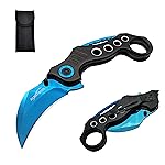 ALBATROSS EDC Cool Spring Assisted Folding Pocket Knives Tactical Sharp Raptor Claw Knife(Blue)