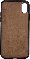 Vista 8 de HARDISTON Funda de piel auténtica de alta calidad hecha a mano para iPhone XR, tarjetero doble, funda magnética desmontable, función atril Marrón