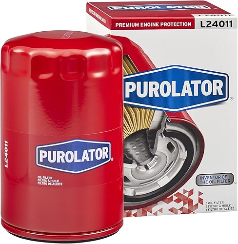 Purolator L24011 - Filtro de aceite giratorio con protección de motor prémium compatible con Chevrolet K1500, K2500, S10, Blazer, C1500, Tahoe,