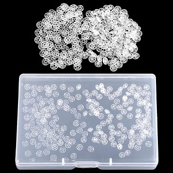 Super Tiny Plastic Snaps for Fabric, 100 Sets Invisible Round Clear Snaps for Sewing, 4mm Sew on Snap for Clothing Sewing DIY Crafts Clothing Shirt Pant