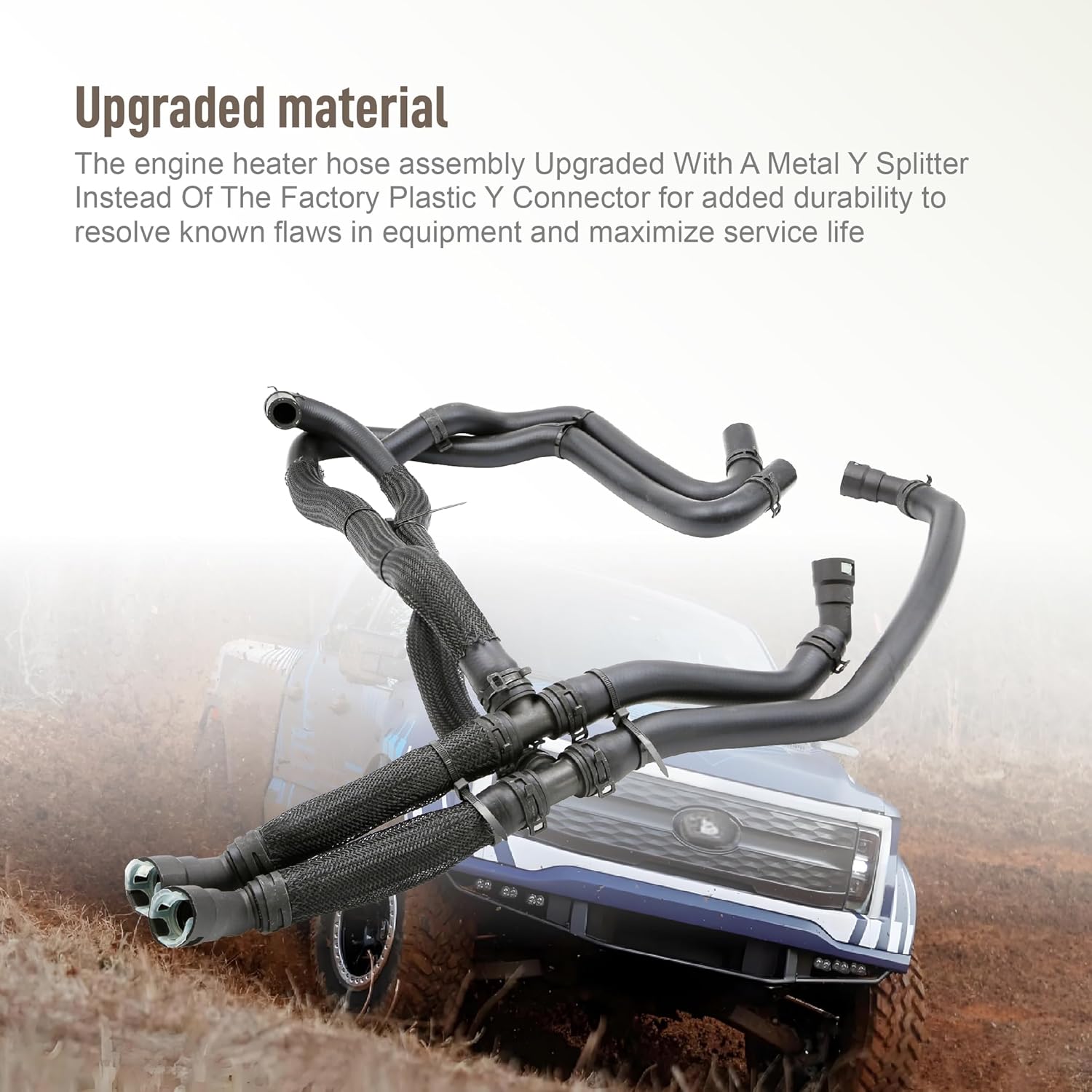 ASTROSYNC Engine Heater Hose Inlet & Outlet Assembly Fit for Ford F-150 2015 2016 2017, Heated Hose Replace 626-802