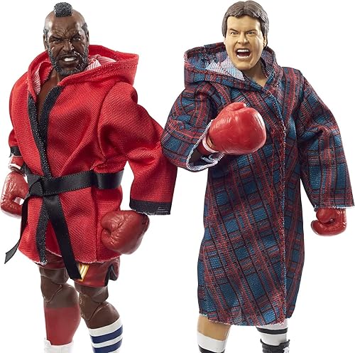 Miniatura 2 de WWE Mr. T vs "Rowdy" Roddy Piper Elite Collection Paquete de 2 figuras de acción de 6 pulgadas con batas de boxeo y manos intercambiables, regalo