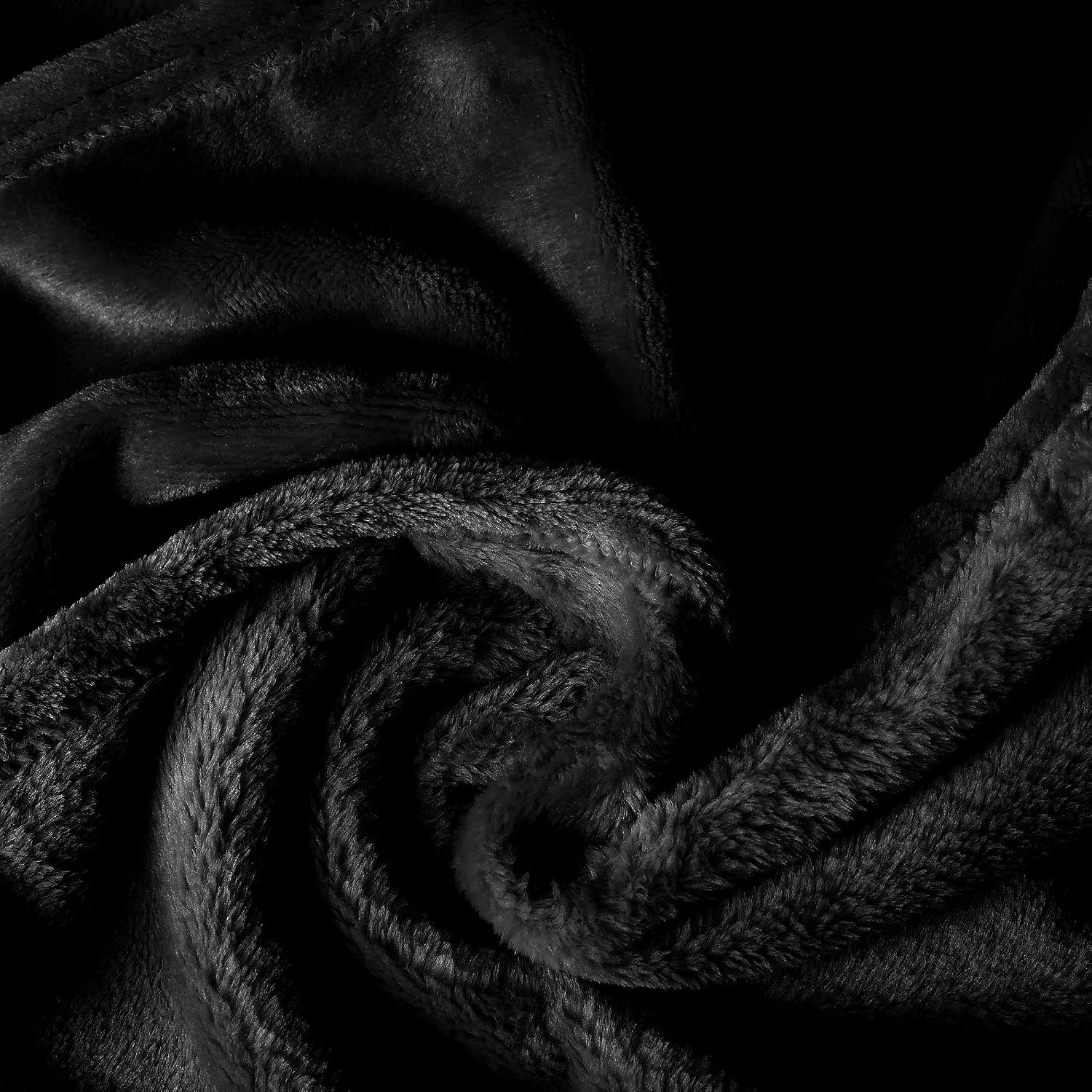EDOW Flannel Throw Blanket, Soft Plush Lightweight Nap Throw Blanket for Couch, Sofa, Bed, Travel. (Black, Throw(40"x60"))