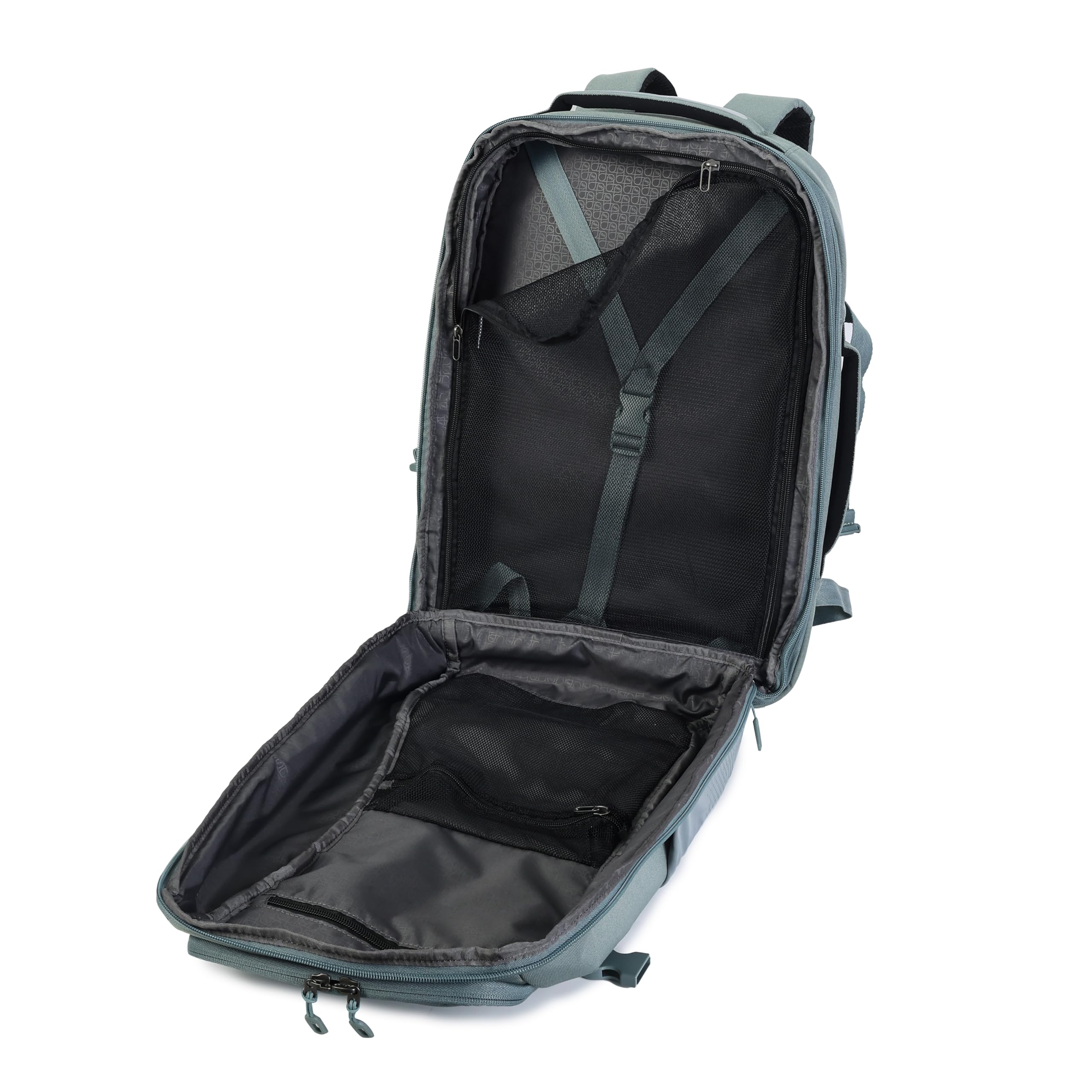 Hedgren Großer Reise-Rucksack, Grau/Grün, Einheitsgröße, Großer Reise-Rucksack