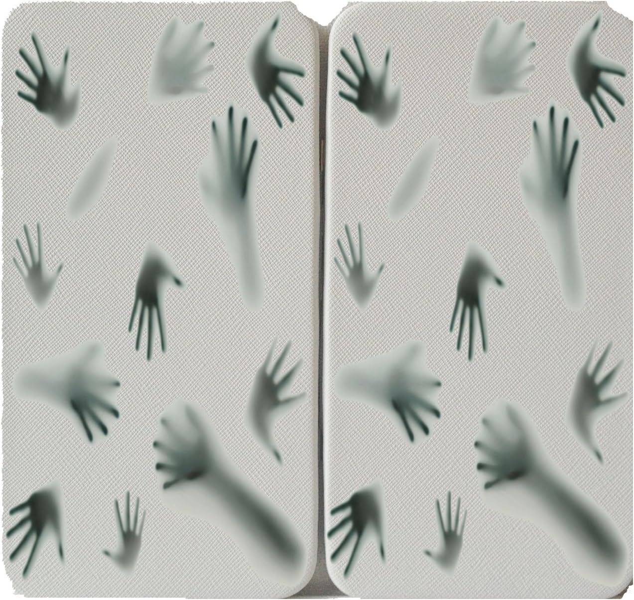 Creepy Horror Movie Hands Pushing Against Surface Taiga