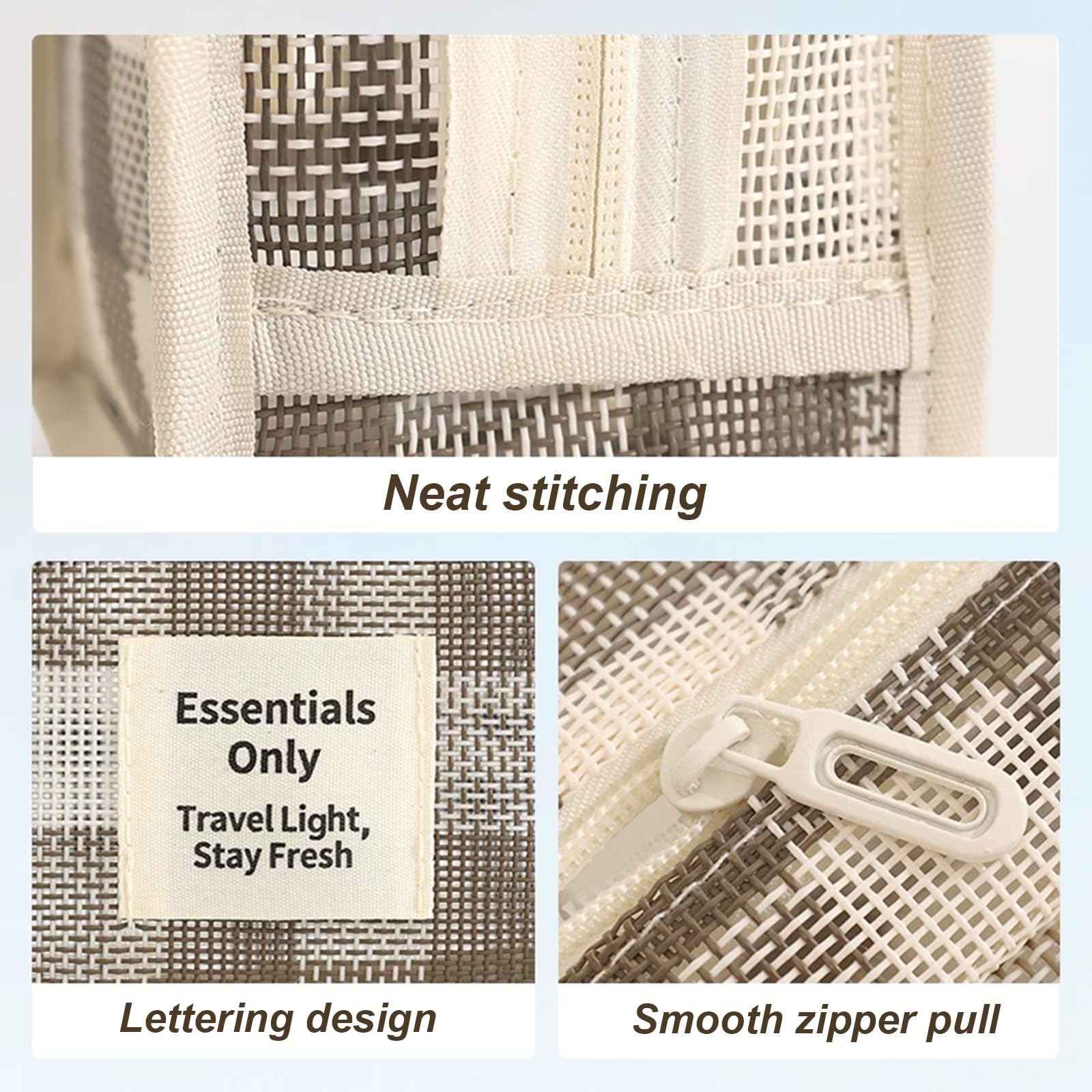 Beauty Case da Viaggio, Borsa da Toilette Viaggio per Donna con Cerniera, Astuccio Impermeabile per Riporre I Prodotti di Bellezza, Altamente Traspirante, Prendere Gli Oggetti(Brown)