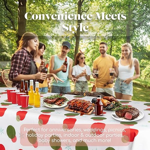 Miniatura 6 de Mantel de plástico de alta calidad - 54in. x 108 pulgadas. Grandipity - Mantel rectangular (6 y 12 unidades), Holiday